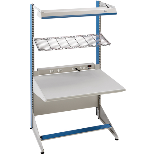 Arlink Preconfigured Workstation, 36" W x 28" D x 84" H, Single Sided Starter Seaboard Timber Mart