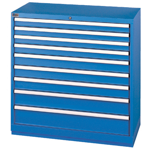 Armoires de rangement avec tiroirs, 9 tiroirs, 40-1/4" la x 22-1/2" p x 41-3/4" h, Bleu brillant Seaboard Timber Mart