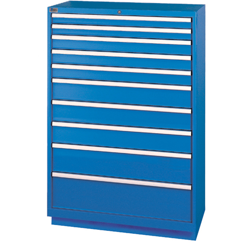 Armoires de rangement avec tiroirs, 10 tiroirs, 40-1/4" la x 22-1/2" p x 59-1/2" h, Bleu brillant Seaboard Timber Mart