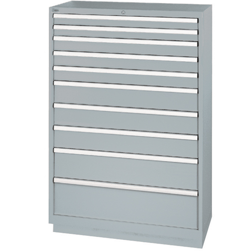 Drawer Cabinets, 10 Drawers, 40-1/4" W x 22-1/2" D x 59-1/2" H, Grey Seaboard Timber Mart