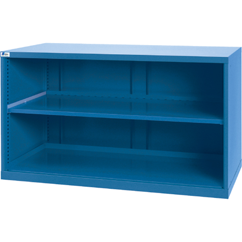 Shelf Cabinets, Steel, 33-1/2" H x 56-1/2" W x 28-1/2" D, Bright blue Seaboard Timber Mart