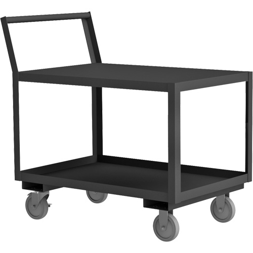 Low Deck Service Truck, 2 Tiers, 30-1/4" W x 63" D x 37-1/2" H, 1200 lbs. Cap. Seaboard Timber Mart