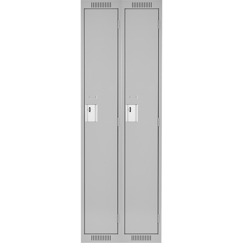 Clean Line Lockers, Bank of 2, 24" x 18" x 72", Steel, Grey, Rivet (Assembled) Seaboard Timber Mart