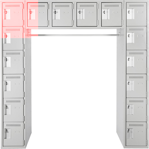 Assembled Archettes Clean Line Economy Lockers, 16 -tier, Bank of 3, 18" x 72" x 12", Steel Seaboard Timber Mart