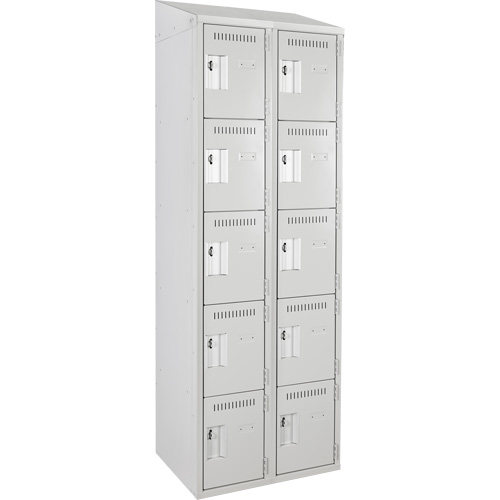 Casiers &agrave; effets personnels et assembl&eacute;s Clean Line, 5 niveaux, Bloc de 2, 15" x 78" x 24", Acier Seaboard Timber Mart