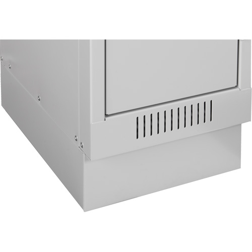Clean Line Lockerette, 6 -tier, Bank of 4, 48" x 18" x 76", Steel, Beige, Rivet (Assembled) Seaboard Timber Mart