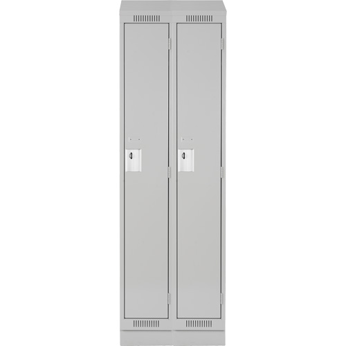 Clean Line Lockers, Bank of 2, 30" x 18" x 82", Steel, Grey, Rivet (Assembled) Seaboard Timber Mart