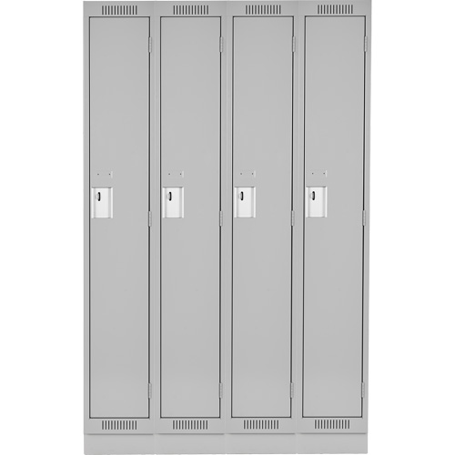 Clean Line Lockers, Bank of 4, 48" x 18" x 76", Steel, Grey, Rivet (Assembled) Seaboard Timber Mart