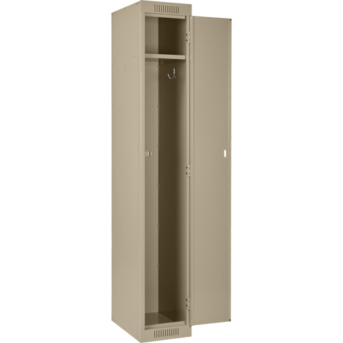 Clean Line Lockers, Bank of 3, 36" x 18" x 72", Steel, Beige, Rivet (Assembled) Seaboard Timber Mart