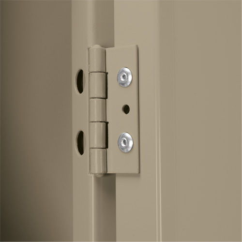 Clean Line Lockers, 4 -tier, 12" x 12" x 76", Steel, Beige, Rivet (Assembled) Seaboard Timber Mart