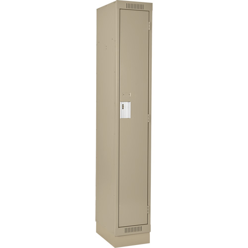 Clean Line Lockers, 12" x 12" x 76", Steel, Beige, Rivet (Assembled) Seaboard Timber Mart