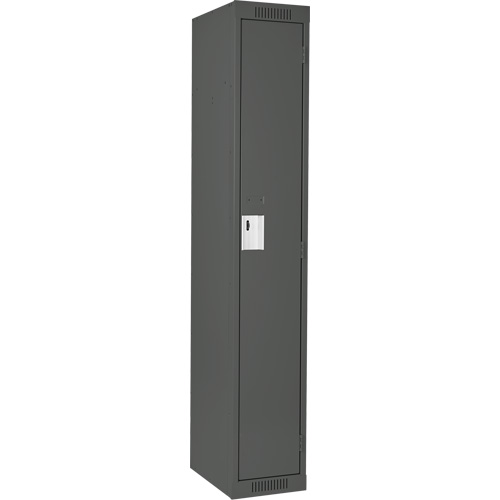 Clean Line Lockers, 15" x 18" x 72", Steel, Charcoal, Rivet (Assembled) Seaboard Timber Mart