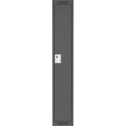 Clean Line Lockers, 15" x 18" x 72", Steel, Charcoal, Rivet (Assembled) Seaboard Timber Mart