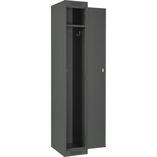 Clean Line Lockers, Bank of 2, 24" x 18" x 72", Steel, Charcoal, Rivet (Assembled) Seaboard Timber Mart