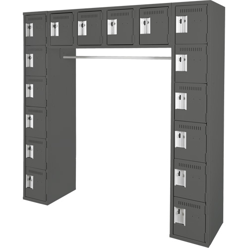Assembled Archettes Clean Line Economy Lockers, 16 -tier, 18" x 72" x 12", Steel Seaboard Timber Mart
