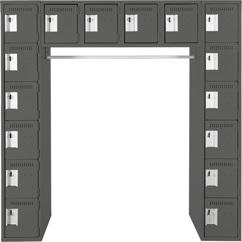 Assembled Archettes Clean Line Economy Lockers, 16 -tier, 18" x 72" x 12", Steel Seaboard Timber Mart