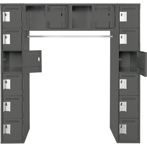 Assembled Archettes Clean Line Economy Lockers, 16 -tier, 18" x 72" x 12", Steel Seaboard Timber Mart