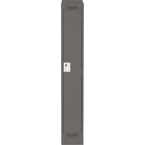 Clean Line Lockers, Bank of 3, 36" x 18" x 82", Steel, Charcoal, Rivet (Assembled) Seaboard Timber Mart