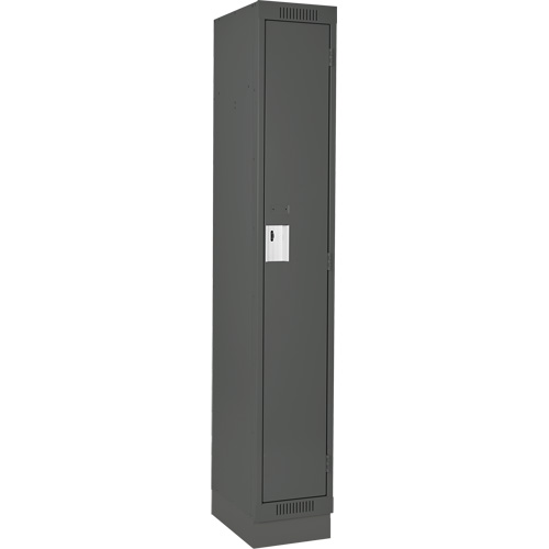 Clean Line Lockers, 12" x 18" x 76", Steel, Charcoal, Rivet (Assembled) Seaboard Timber Mart