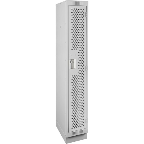 Clean Line Lockers, 12" x 18" x 76", Steel, Grey, Rivet (Assembled), Perforated Seaboard Timber Mart