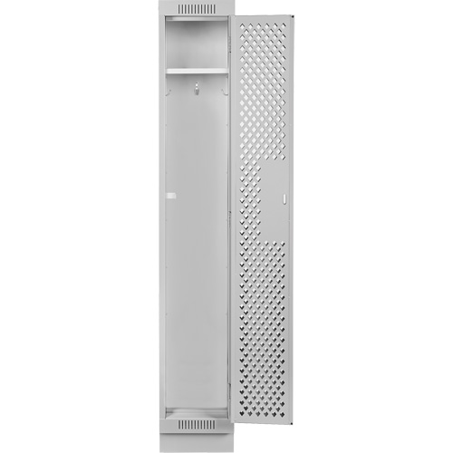 Clean Line Lockers, 12" x 18" x 76", Steel, Grey, Rivet (Assembled), Perforated Seaboard Timber Mart