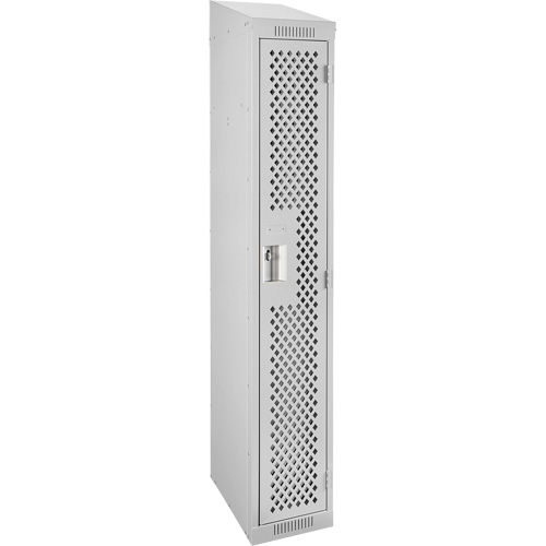 Clean Line Lockers, 12" x 18" x 78", Steel, Grey, Rivet (Assembled), Perforated Seaboard Timber Mart