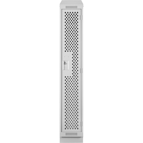 Clean Line Lockers, 12" x 12" x 82", Steel, Grey, Rivet (Assembled), Perforated Seaboard Timber Mart