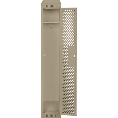 Clean Line Lockers, 12" x 18" x 78", Steel, Beige, Rivet (Assembled), Perforated Seaboard Timber Mart