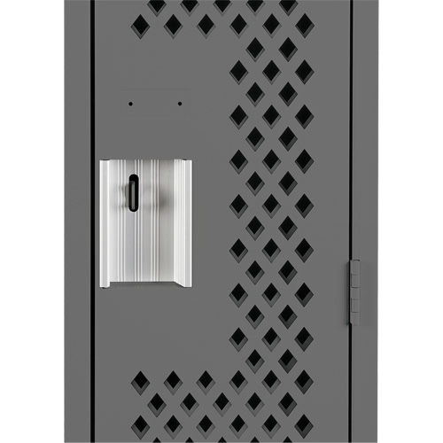 Clean Line Lockers, 12" x 15" x 72", Steel, Charcoal, Rivet (Assembled), Perforated Seaboard Timber Mart