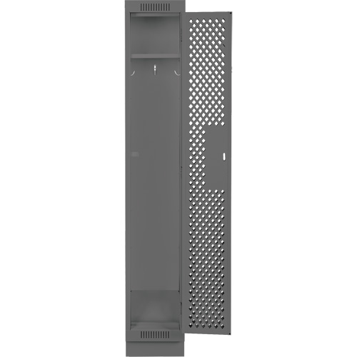 Clean Line Lockers, 12" x 18" x 76", Steel, Charcoal, Rivet (Assembled), Perforated Seaboard Timber Mart