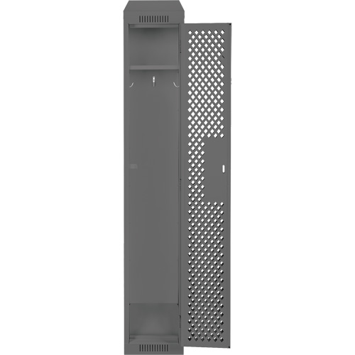 Clean Line Lockers, 12" x 18" x 78", Steel, Charcoal, Rivet (Assembled), Perforated Seaboard Timber Mart