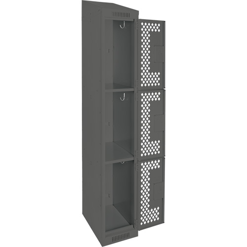 Casiers Clean Line, 3 niveaux, 12" x 18" x 78", Acier, Charbon, Rivet (assembl&eacute;), Perfor&eacute; Seaboard Timber Mart