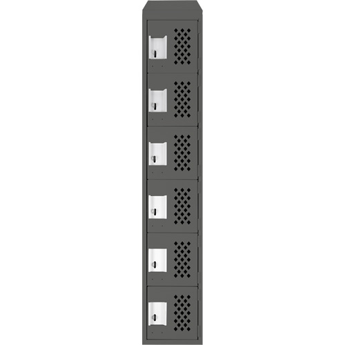 Petits casiers &eacute;conomiques assembl&eacute;s et perfor&eacute;s Clean Line, 6 niveaux, 18" x 72" x 12", Acier Seaboard Timber Mart