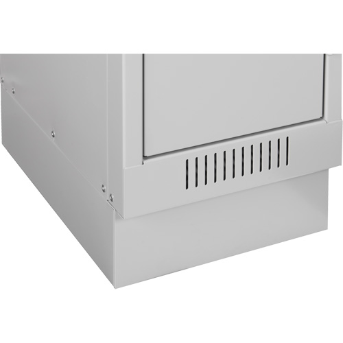 Clean Line Economy Lockers Recessed Base, 1 Banks, 4" H x 12" W x 18" D, Grey, Steel Seaboard Timber Mart