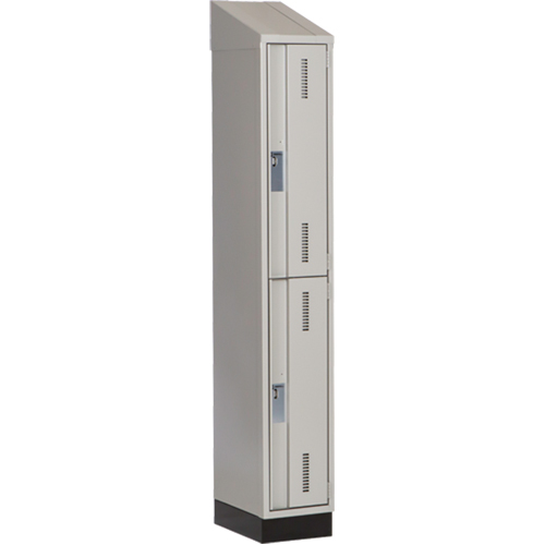 Casiers robustes Concorde, 2 niveaux, 12" x 18" x 82", Acier, Gris, Soud&eacute; (assembl&eacute;) Seaboard Timber Mart