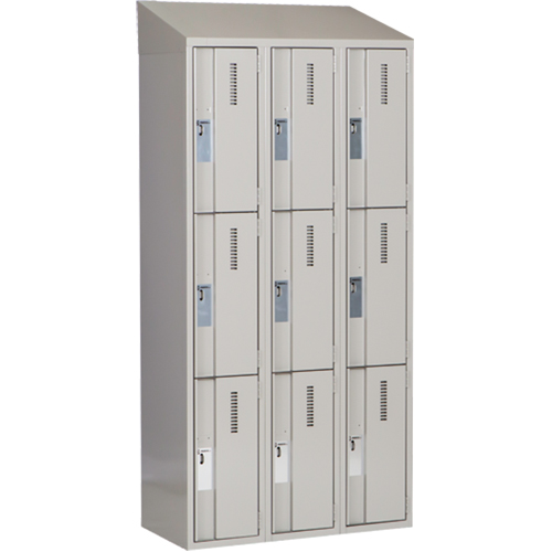 Casiers robustes Concorde, 3 niveaux, Bloc de 3, 36" x 18" x 78", Acier, Gris, Soud&eacute; (assembl&eacute;) Seaboard Timber Mart