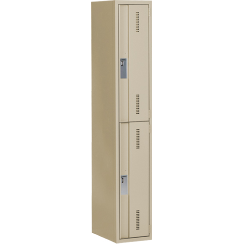 Casiers robustes Concorde, 2 niveaux, 12" x 18" x 72", Acier, Beige, Soud&eacute; (assembl&eacute;) Seaboard Timber Mart