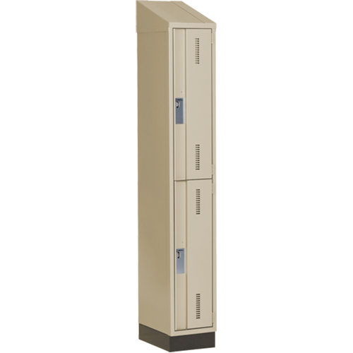 Casiers robustes Concorde, 2 niveaux, 12" x 18" x 82", Acier, Beige, Soud&eacute; (assembl&eacute;) Seaboard Timber Mart
