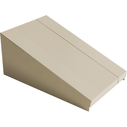 Dessus inclin&eacute; pour casiers robustes enti&egrave;rement soud&eacute; Concorde, Bloc de 1, 18" p x 12" la x 6" ha, Beige, Acier Seaboard Timber Mart