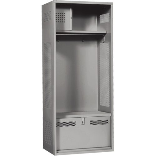 Gear Locker, Steel, 24" W x 24" D x 72" H, Grey Seaboard Timber Mart