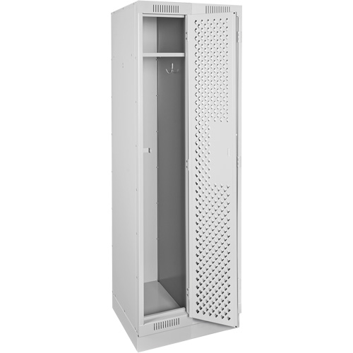 Clean Line Lockers, Bank of 2, 24" x 18" x 76", Steel, Grey, Rivet (Assembled), Perforated Seaboard Timber Mart