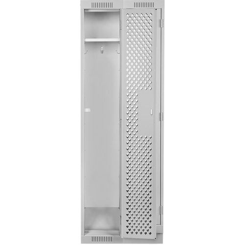 Clean Line Lockers, Bank of 2, 24" x 18" x 76", Steel, Grey, Rivet (Assembled), Perforated Seaboard Timber Mart