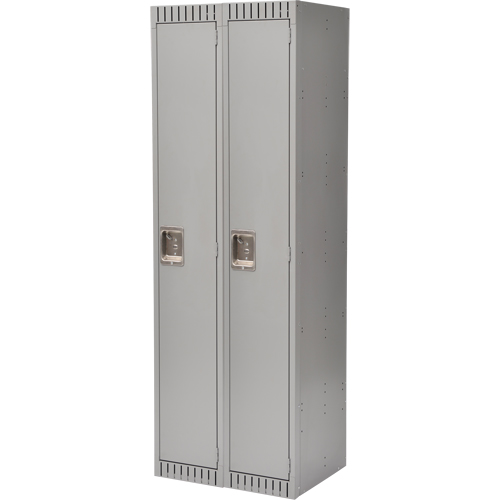 Lockers, Bank of 2, 24" x 18" x 72", Steel, Grey, Rivet (Assembled) Seaboard Timber Mart