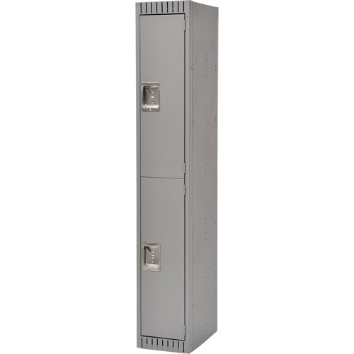 Lockers, 2 -tier, 12" x 18" x 72", Steel, Grey, Knocked Down Seaboard Timber Mart