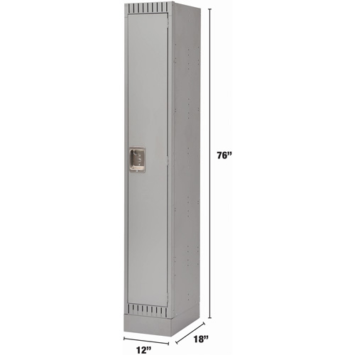 Lockers, 12" x 18" x 76", Steel, Grey, Knocked Down Seaboard Timber Mart