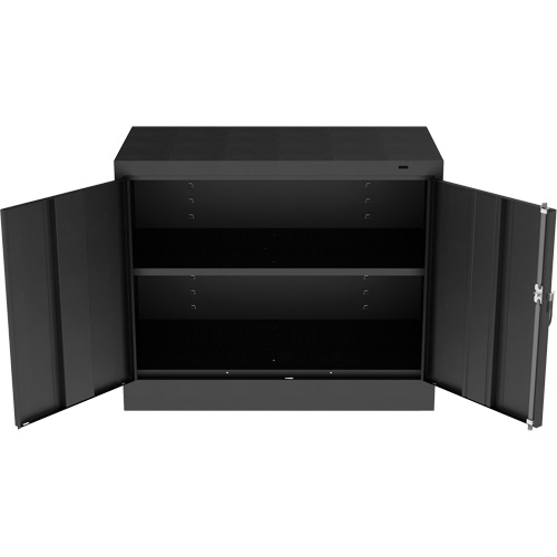 Standard Desk-High Cabinet, Steel, 30" H x 36" W x 18" D, Black Seaboard Timber Mart