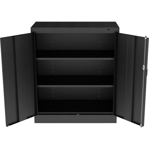 Standard Counter-High Cabinet, Steel, 2 Shelves, 42" H x 36" W x 18" D, Black Seaboard Timber Mart