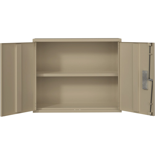 Armoire murale, Acier, 2 Tablettes, 30" h x 36" la x 12" P, Beige Seaboard Timber Mart