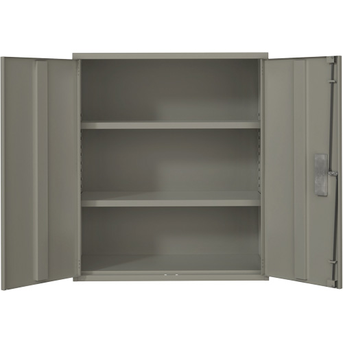 Lo-Boy Storage Cabinet, Steel, 2 Shelves, 40" H x 36" W x 18" D, Grey Seaboard Timber Mart