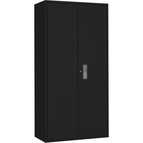 Armoire garde-robe, Acier, 36" la x 18" p x 72" h, Noir Seaboard Timber Mart